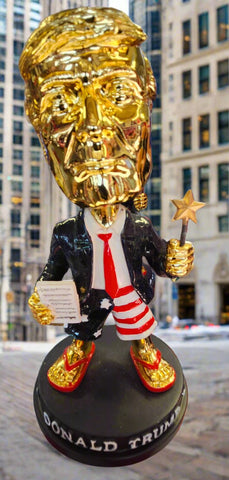 GOLD PRESIDENT TRUMP BOBBLE HEAD