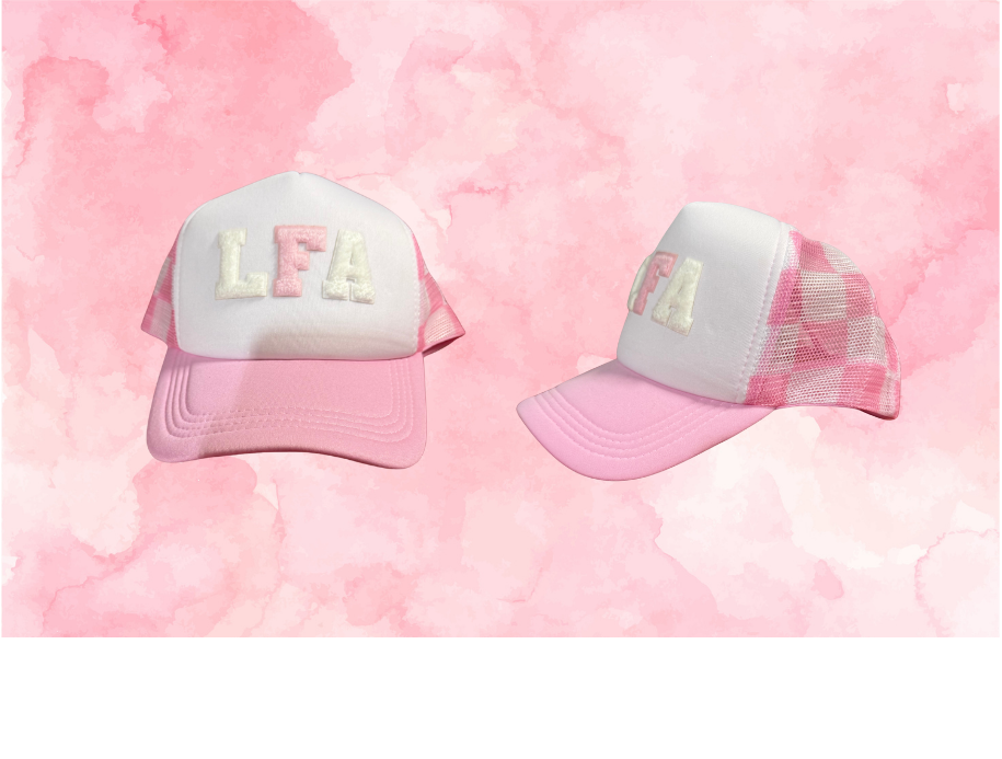 Pink Checkered LFA Trucker Hat