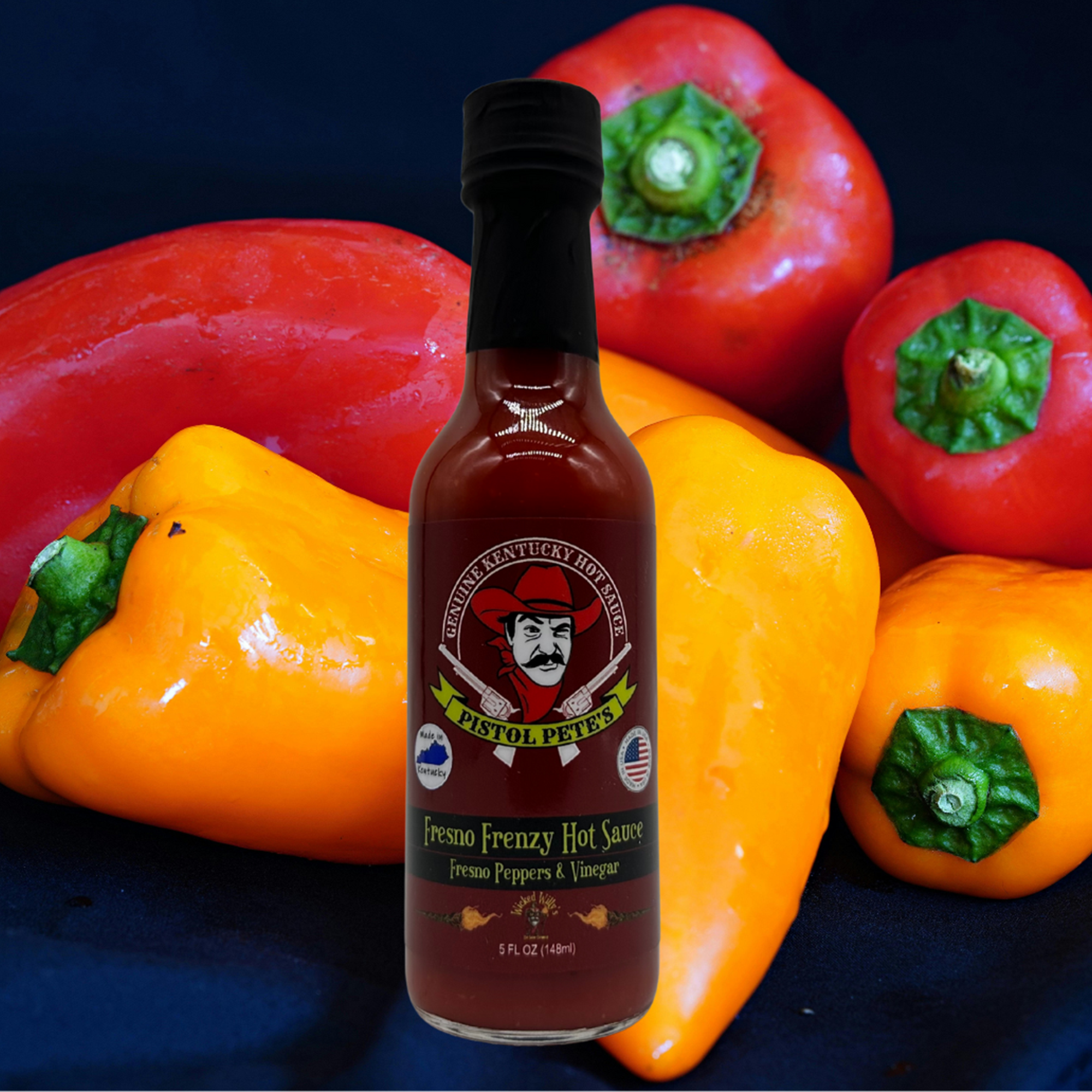 Fresno Frenzy Hot Sauce - Fermented Fresno Peppers & Vinegar
