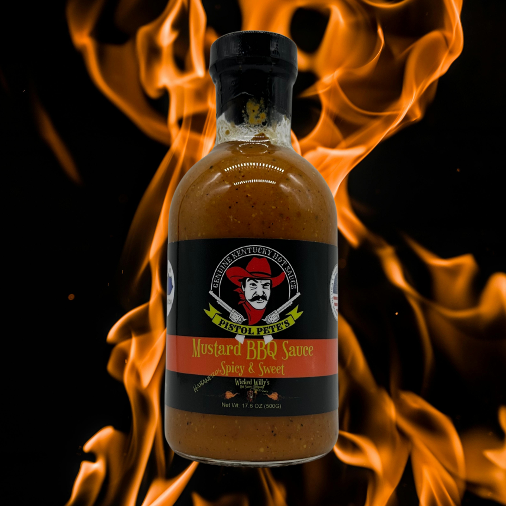 Habanero Mustard BBQ Sauce - Spicy & Sweet - Habanero Heat