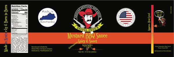 Habanero Mustard BBQ Sauce - Spicy & Sweet - Habanero Heat