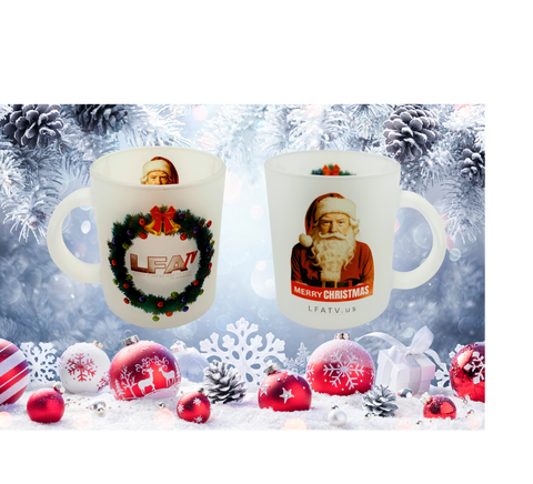 Santa Trump LFA TV – 11 oz Frosted Glass Mug
